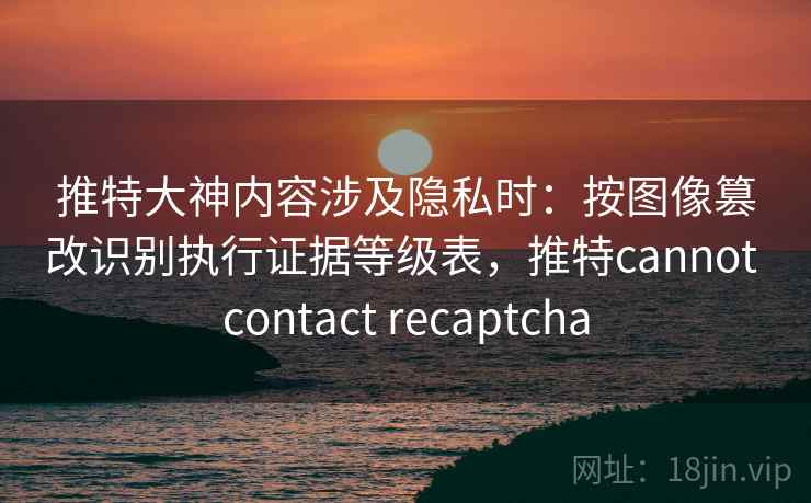 推特大神内容涉及隐私时：按图像篡改识别执行证据等级表，推特cannot contact recaptcha