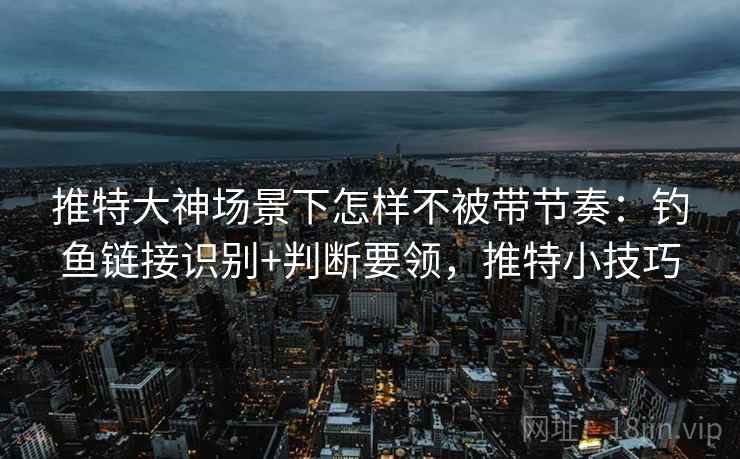 推特大神场景下怎样不被带节奏：钓鱼链接识别+判断要领，推特小技巧